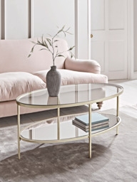 Glass Display Coffee Table - Soft Gold - thumbnail 1