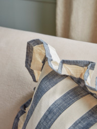 Ruffle Square Cushion - Nautical Stripe - thumbnail 2