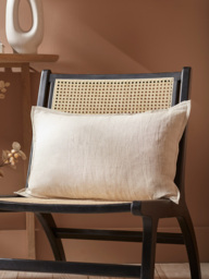 Cotton Linen Rectangular Cushion Cover - Natural - thumbnail 2