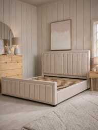 Odin Cream Velvet Bed - King - thumbnail 5