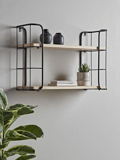 Industrial Wood & Metal Shelf Unit - Small - image 1