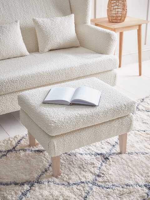 Trosa Ottoman - Laurel Opulent Cotton Velvet - image 1