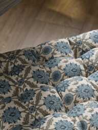 Floral Block Printed Seat Pad - thumbnail 3