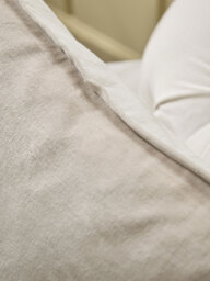 Velvet & Cotton Linen Large Square Cushion Cover - Putty - thumbnail 3