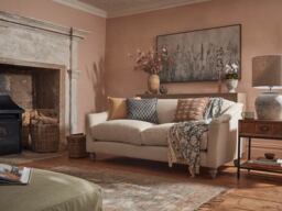 Assan Three Seater Sofa - Soft Grey Opulent Cotton Velvet - thumbnail 4