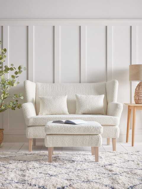 Trosa Three Seater Sofa - Delicate Rose Opulent Cotton Velvet - image 1
