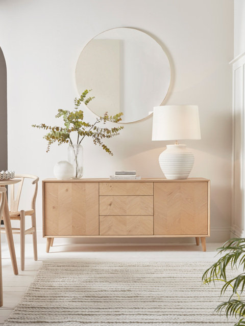 Chevron Oak Sideboard - image 1