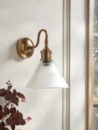 Textured Glass Tapered Wall Light - thumbnail 1