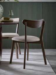 Reina Dark Oak Dining Chair - Set of 2 - thumbnail 2