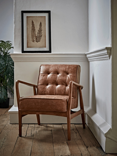 Mid Century Armchair - Leather - image 1