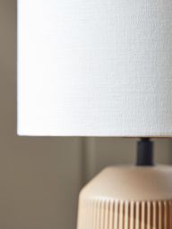Ribbed Table Lamp - Taupe - thumbnail 5