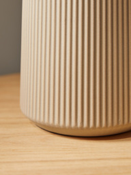 Ribbed Table Lamp - Taupe - thumbnail 3