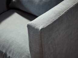 Colmar Armchair - Vintage Taupe Cotton Stripe - thumbnail 4