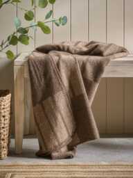 Heritage Chequered Throw - Brown