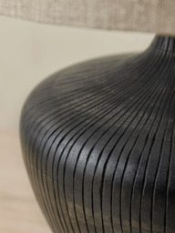 Textured Mango Wood Table Lamp - thumbnail 3