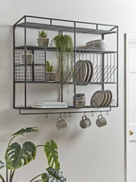 Industrial Style Iron Wall Unit - Large