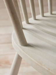 White Wooden Spindle back Dining Chair - Set of 2 - thumbnail 3