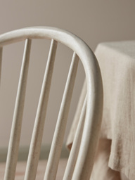 White Wooden Spindle back Dining Chair - Set of 2 - thumbnail 5