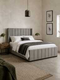 Ivor Velvet Ottoman Storage Bed - King