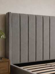 Ivor Velvet Ottoman Storage Bed - King - thumbnail 2