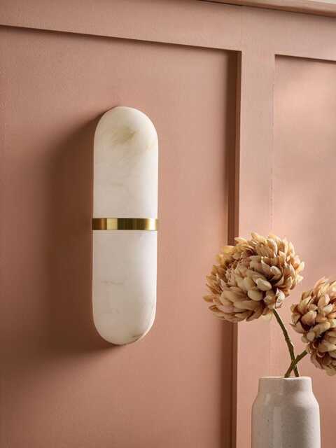 Alabaster Capsule Wall Light - image 1