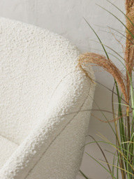 Curved Boucle Sofa - thumbnail 4