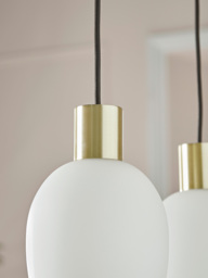 Four Frosted Glass Pendant Lights - thumbnail 4