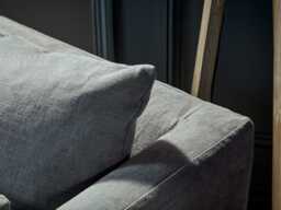 Colmar Armchair - Airforce Blue Wide Cotton Stripe - thumbnail 5