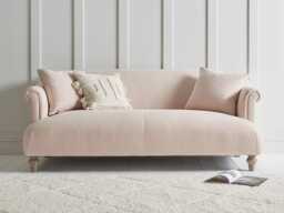 Artes Three Seater Sofa - Soft Eau De Nil Wide Cotton Stripe - thumbnail 4