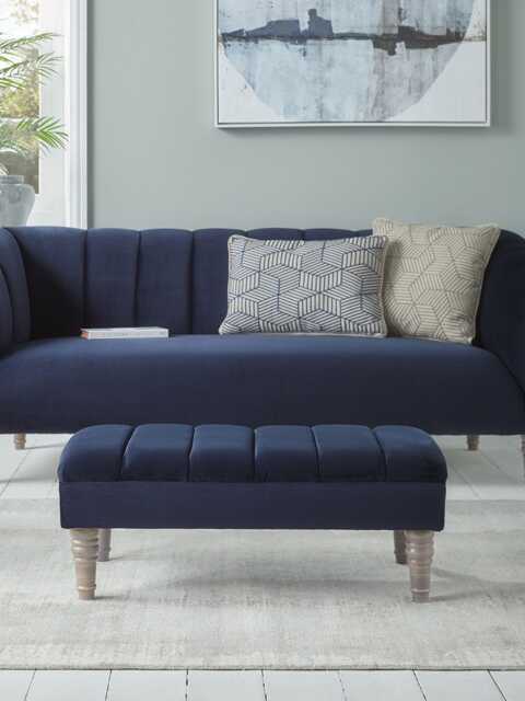 Kemi Ottoman - Laurel Opulent Cotton Velvet - image 1