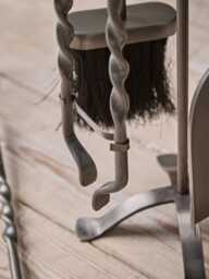 Pewter Hand Turned Fireside set - thumbnail 4