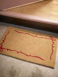 Red Bow Border Doormat - thumbnail 1