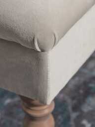 Domme Ottoman - Deep Cyan Opulent Cotton Velvet - thumbnail 4