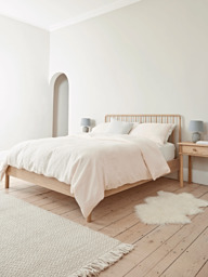 Bergen Oak Kingsize Bed - Natural - thumbnail 1