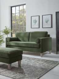 Toulon Three Seater Sofa - Cumin Opulent Cotton Velvet - thumbnail 1