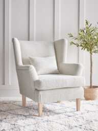 Trosa Armchair - Eucalyptus Wide Cotton Stripe - thumbnail 1