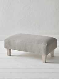 Palma Ottoman - Seashell Opulent Cotton Velvet - thumbnail 5