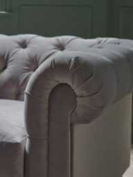 Dalvik Armchair - Deep Cyan Opulent Cotton Velvet - thumbnail 2