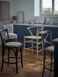 Oak Bow Back Counter Stool - thumbnail 4
