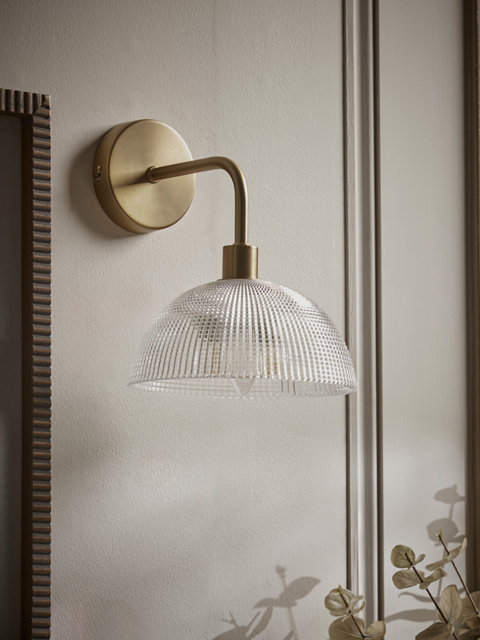 Ribbed Glass Dome - Wall Light - image 1