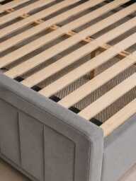 Odin Slate Grey Velvet Bed - King - thumbnail 3
