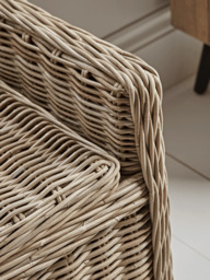 Round Rattan Storage Bench - Large - thumbnail 4