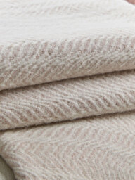 Soft Wool Wave Throw - Pale Blush - thumbnail 3