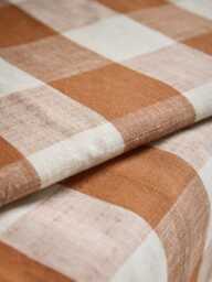 Gingham Indoor Outdoor Throw - Terracotta - thumbnail 4