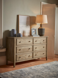 Camille Double Chest of Drawers - Limewashed - thumbnail 1
