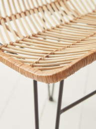 Chevron Flat Rattan Dining Chair - thumbnail 4