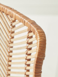 Chevron Flat Rattan Dining Chair - thumbnail 2