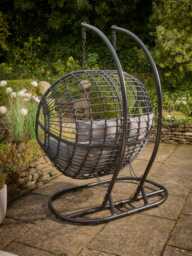 Indoor Outdoor Double Hanging Chair - Black - thumbnail 2