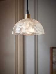 Ribbed Glass Dome - Pendant - thumbnail 2