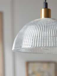 Ribbed Glass Dome - Pendant - thumbnail 4